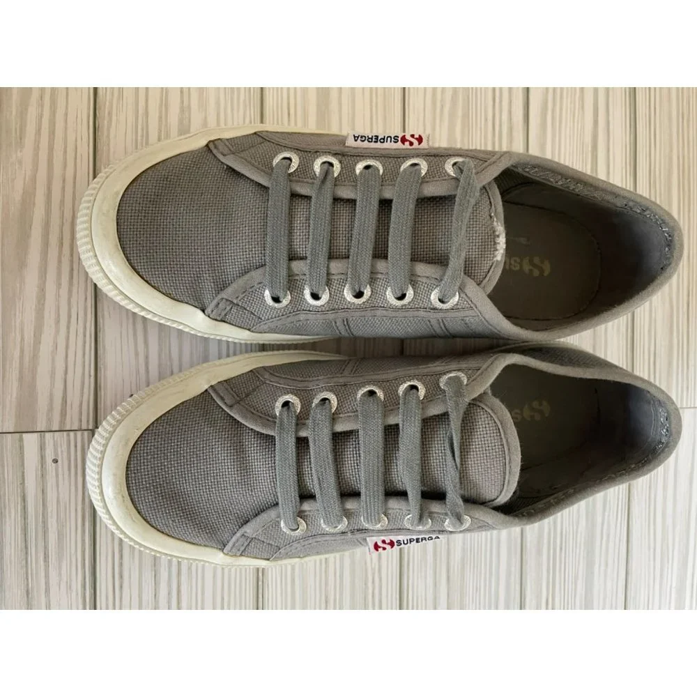 Superga Gray Canvas Sneakers in Size us 6, eu 36 - Picture 3 of 10